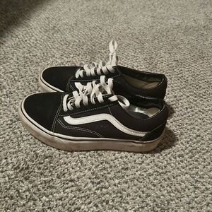 Black platform Vans